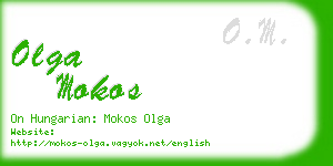 olga mokos business card